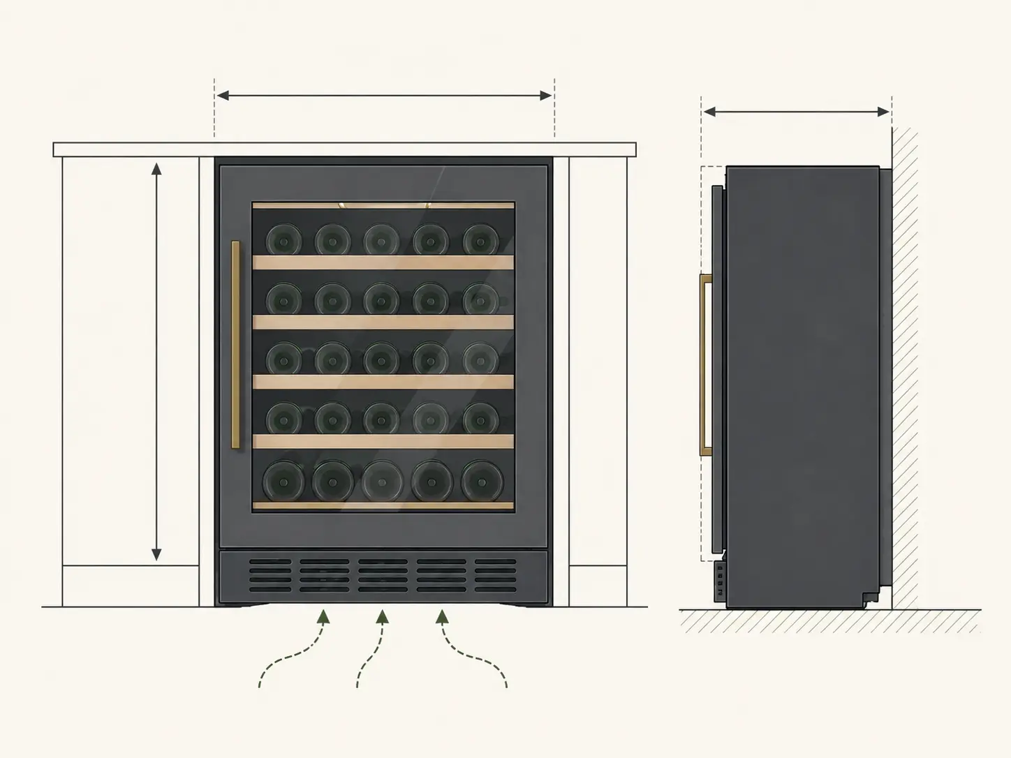 Guida alle misure per scegliere la cantinetta vino